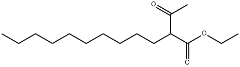 Ethyl 2-acetyldodecanoate 化学構造式