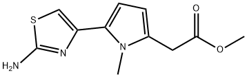 Methyl [5-(2-amino-1,3-thiazol-4-yl)-1-methyl-1H-pyrrol-2-yl]acetate Struktur