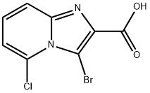 3-溴-5-氯咪唑并[1,2-A]吡啶-2-羧酸, 1227955-02-3, 结构式