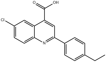 6-CHLORO-2-(4-ETHYLPHENYL)QUINOLINE-4-CARBOXYLICACID Structure