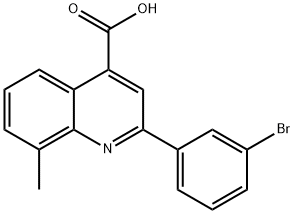 2-(3-BROMOPHENYL)-8-METHYLQUINOLINE-4-CARBOXYLICACID Structure