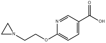 6-(2-アジリジン-1-イルエトキシ)ニコチン酸 化学構造式