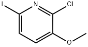 2-クロロ-6-ヨード-3-メトキシピリジン 化学構造式