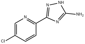 5-(5-クロロ-2-ピリジニル)-1H-1,2,4-トリアゾール-3-アミン 化学構造式