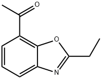 1-(2-エチル-1,3-ベンゾキサゾール-7-イル)-1-エタノン 化学構造式