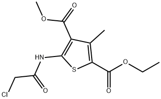 2-Ethyl 4-methyl 5-[(chloroacetyl)amino]-3-methylthiophene-2,4-dicarboxylate Struktur