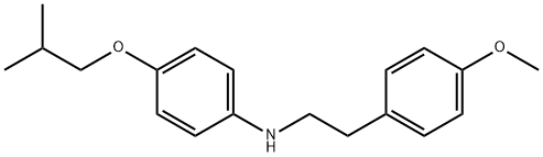 4-ISOBUTOXY-N-(4-METHOXYPHENETHYL)ANILINE, 1040687-98-6, 结构式