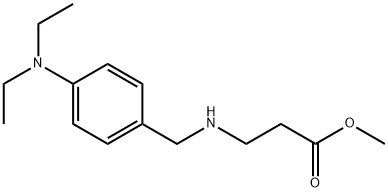 3-{[4-(ジエチルアミノ)ベンジル]アミノ}プロパン酸メチル 化学構造式