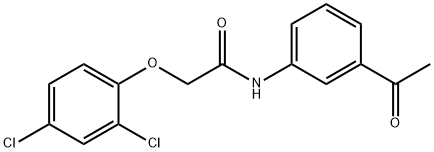 N-(3-Acetylphenyl)-2-(2,4-dichlorophenoxy)-acetamide 化学構造式