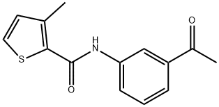 N-(3-乙酰基苯基)-3-甲基噻吩-2-甲酰胺, 515846-83-0, 结构式
