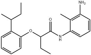 N-(3-AMINO-2-METHYLPHENYL)-2-[2-(SEC-BUTYL)-PHENOXY]BUTANAMIDE, 1020055-76-8, 结构式
