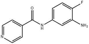 N-(3-アミノ-4-フルオロフェニル)イソニコチンアミド 化学構造式