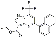 5-(1-萘基)-7-(三氟甲基)吡唑[1,5-A]嘧啶-3-羧酸乙酯, , 结构式