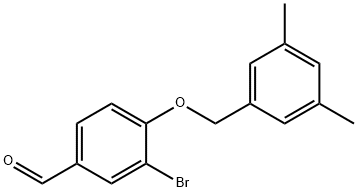 3-bromo-4-[(3,5-dimethylbenzyl)oxy]benzenecarbaldehyde Structure