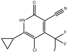 5-chloro-6-cyclopropyl-2-hydroxy-4-(trifluoromethyl)nicotinonitrile Structure