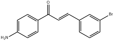 (2E)-1-(4-aminophenyl)-3-(3-bromophenyl)prop-2-en-1-one Struktur
