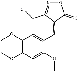 (4E)-3-(chloromethyl)-4-(2,4,5-trimethoxybenzylidene)isoxazol-5(4H)-one Struktur
