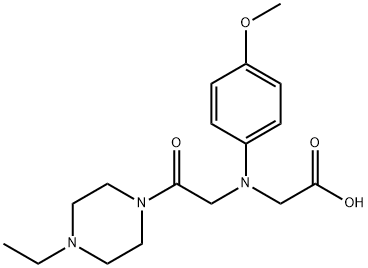 [[2-(4-ethylpiperazin-1-yl)-2-oxoethyl](4-methoxyphenyl)amino]acetic acid Structure