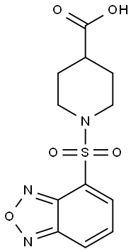 1-(2,1,3-benzoxadiazol-4-ylsulfonyl)piperidine-4-carboxylic acid Structure