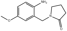 1-(2-アミノ-5-メトキシベンジル)ピロリジン-2-オン 化学構造式