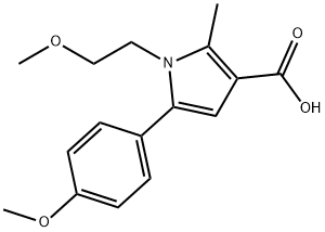1-(2-methoxyethyl)-5-(4-methoxyphenyl)-2-methyl-1H-pyrrole-3-carboxylic acid Structure