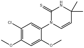 1-(5-chloro-2,4-dimethoxyphenyl)-4,4-dimethyl-1,4-dihydropyrimidine-2-thiol Struktur