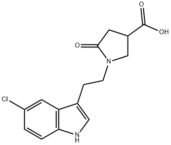 1-[2-(5-chloro-1H-indol-3-yl)ethyl]-5-oxopyrrolidine-3-carboxylic acid Struktur