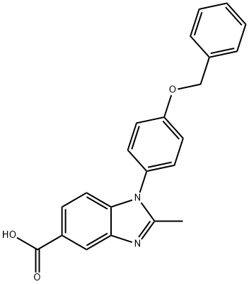 1-[4-(benzyloxy)phenyl]-2-methyl-1H-benzimidazole-5-carboxylic acid Structure