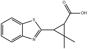 3-(1,3-benzothiazol-2-yl)-2,2-dimethylcyclopropanecarboxylic acid Structure