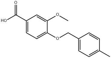 3-甲氧基-4-((4-甲基苄基)氧基)苯甲酸, 838887-77-7, 结构式