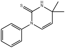 4,4-ジメチル-1-フェニル-1,4-ジヒドロピリミジン-2-チオール 化学構造式