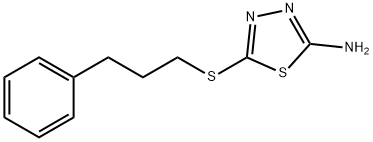 5-[(3-phenylpropyl)thio]-1,3,4-thiadiazol-2-amine Structure