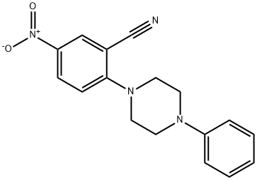 5-nitro-2-(4-phenylpiperazin-1-yl)benzonitrile Structure