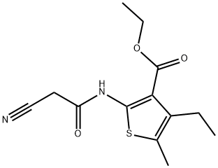 ethyl 2-[(cyanoacetyl)amino]-4-ethyl-5-methylthiophene-3-carboxylate Structure