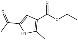5-アセチル-2-メチル-1H-ピロール-3-カルボン酸エチル 化学構造式