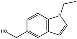 (1-エチル-1H-インドール-5-イル)メタノール 化学構造式