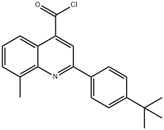 2-(4-叔丁基苯基)-8-甲基喹啉-4-甲酰氯, 1160254-27-2, 结构式