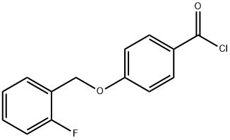 4-[(2-fluorobenzyl)oxy]benzoyl chloride Struktur