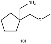 {[1-(methoxymethyl)cyclopentyl]methyl}amine hydrochloride Structure