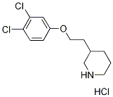 3-[2-(3,4-Dichlorophenoxy)ethyl]piperidinehydrochloride Struktur