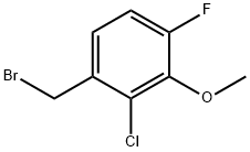 2-クロロ-4-フルオロ-3-メトキシベンジルブロミド 化学構造式