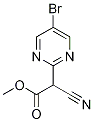 Methyl 2-(5-bromo-2-pyrimidinyl)-2-cyanoacetate 化学構造式