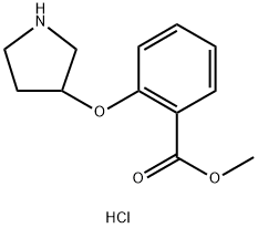 Methyl 2-(3-pyrrolidinyloxy)benzoate hydrochloride Structure
