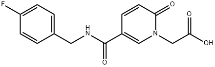 [5-(4-Fluoro-benzylcarbamoyl)-2-oxo-2H-pyridin-1-yl]-acetic acid Structure