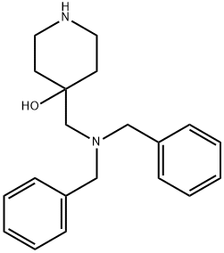 4-[(ジベンジルアミノ)メチル]-4-ピペリジノール 化学構造式