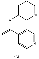 3-Piperidinyl isonicotinate hydrochloride Structure