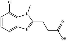 3-(7-Chloro-1-methyl-1H-benzoimidazol-2-yl)-propionic acid Structure