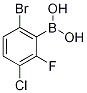 2-Fluoro-3-chloro-6-bromophenylboronic acid Struktur