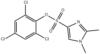 1,2-ジメチル-1H-イミダゾール-4-スルホン酸2,4,6-トリクロロフェニル 化学構造式