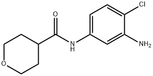 N-(3-アミノ-4-クロロフェニル)テトラヒドロ-2H-ピラン-4-カルボキサミド 化学構造式